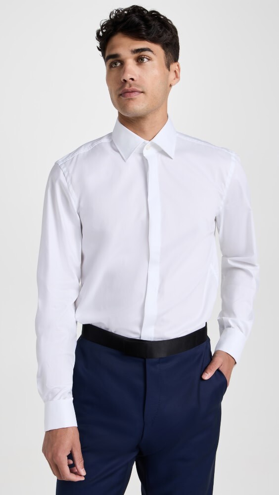 

Рубашка BOSS Slim Fit Easy Iron Stretch Cotton, белый