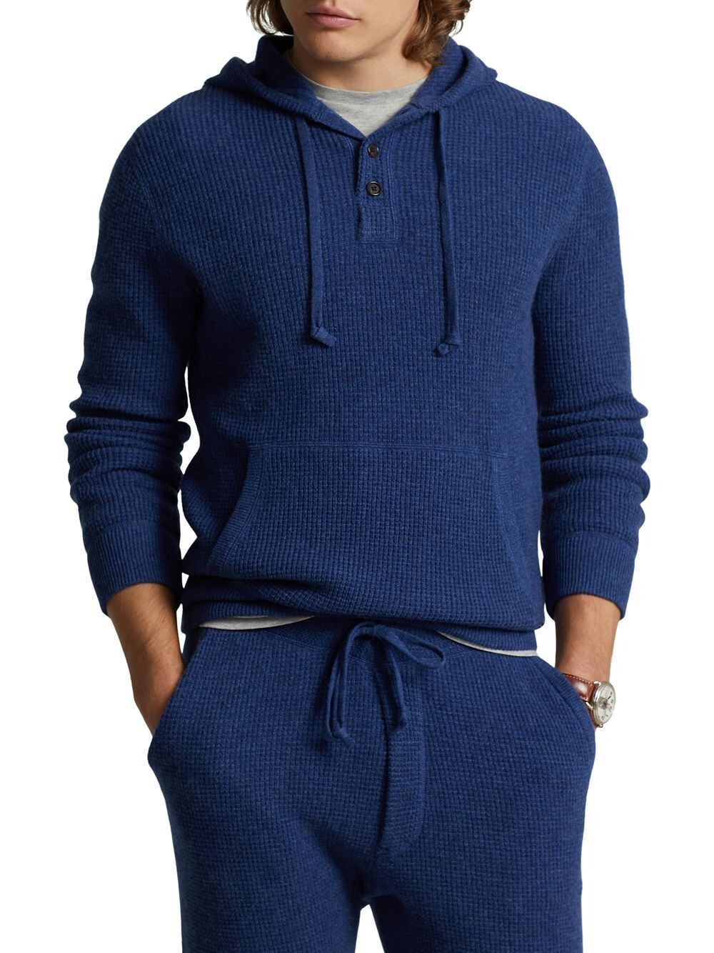 

Толстовка из кашемира вафельной вязки Polo Ralph Lauren, нави