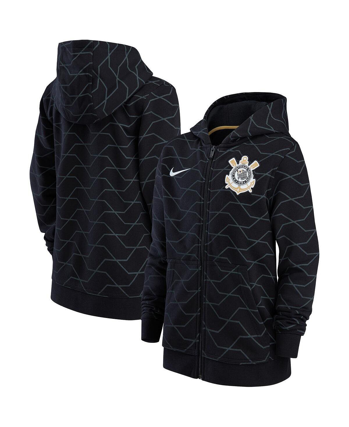 

Черный худи с молнией во всю длину Big Boys Corinthians Club Nike