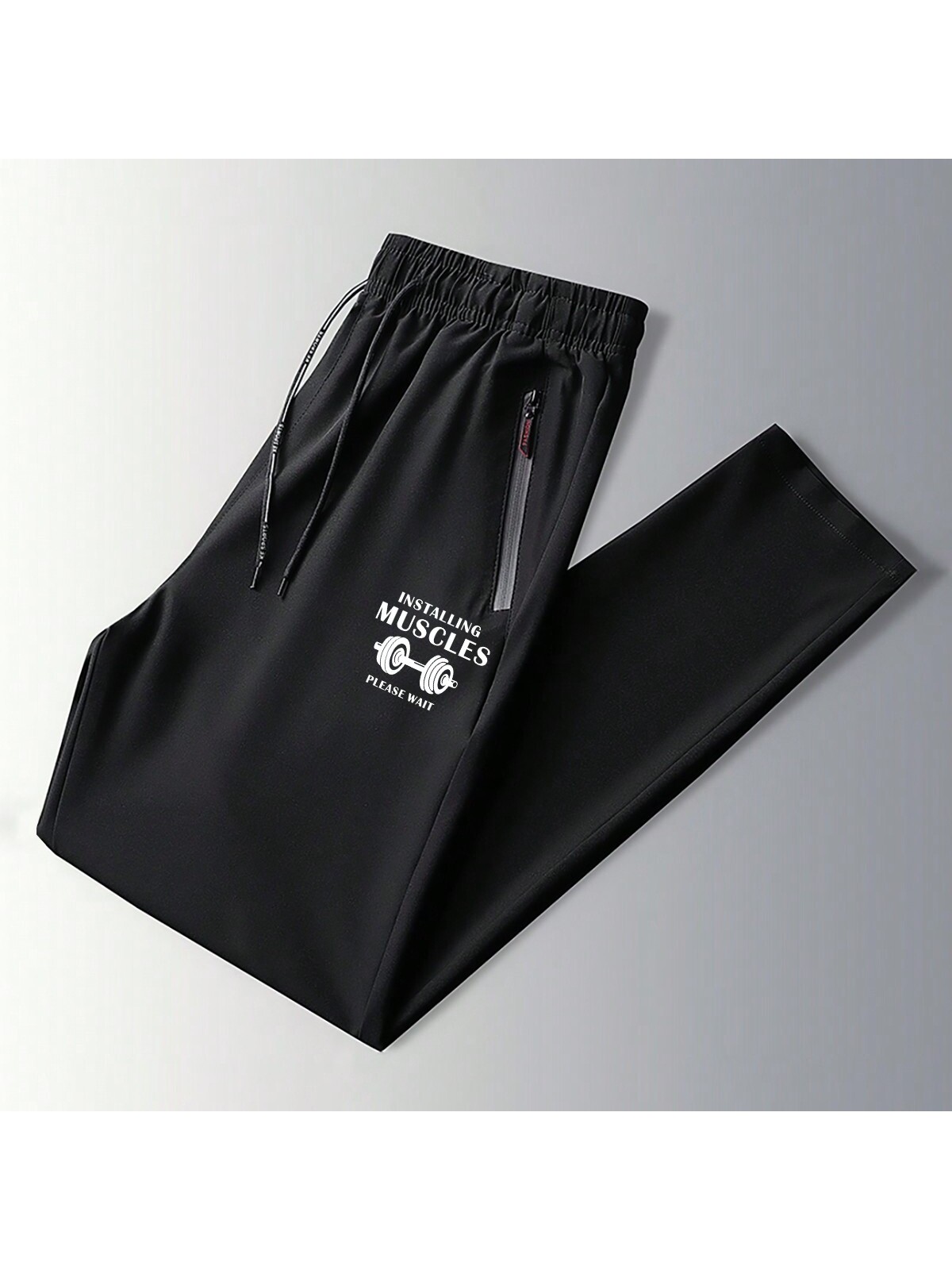 Мужские быстросохнущие спортивные брюки на лето, черный