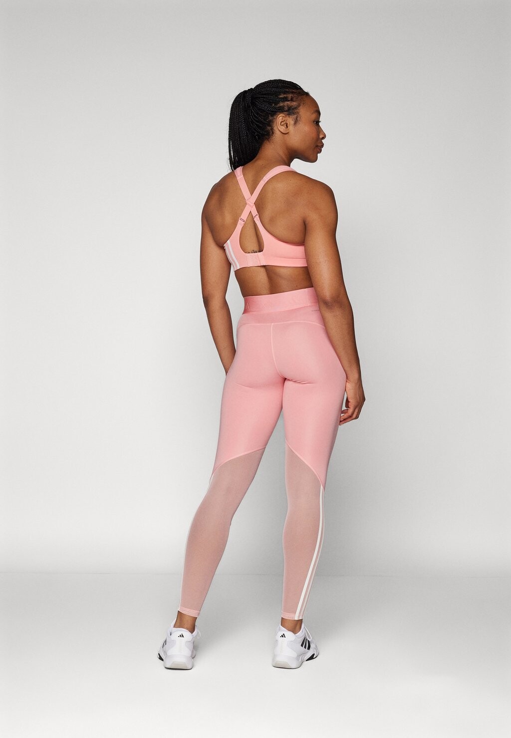 

Леггинсы Hyperglam Full Length adidas Performance, полурозовый искрящийся/белый