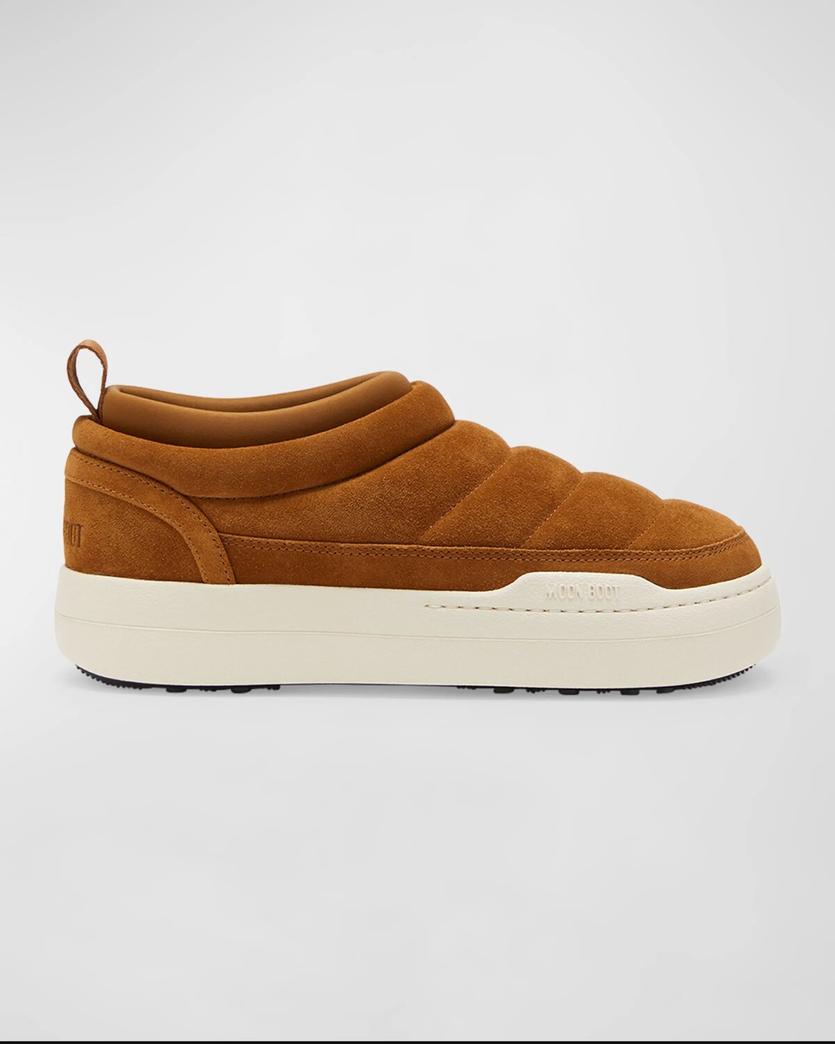 

Стеганые замшевые низкие кроссовки Park Moon Boot, цвет Cognac