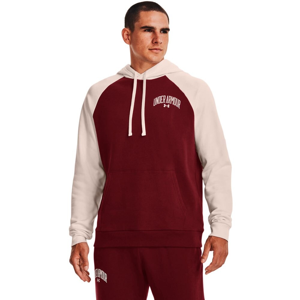 

Худи Under Armour Rival Wordmark Colorblock HD, красный