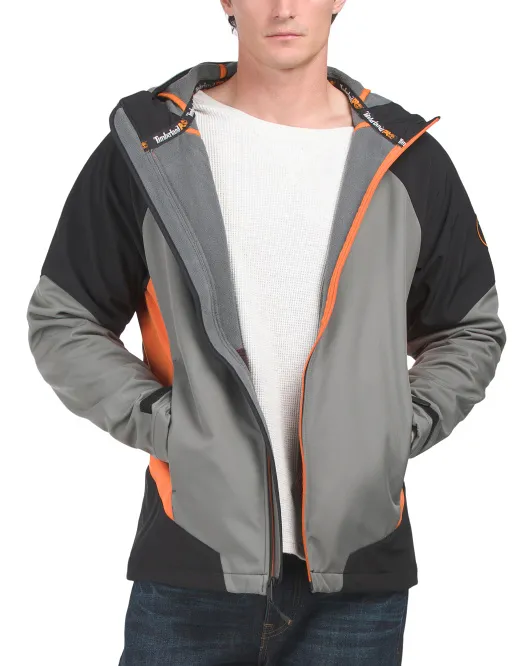 

Куртка Softshell с капюшоном и молнией Powerzip Timberland Pro, цвет Gargoyle