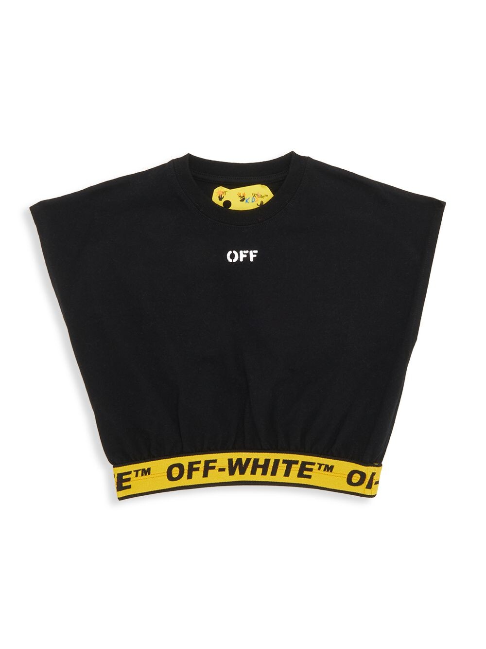 

Укороченная футболка Little Girl's & Girl's Logo Industrial Off-White, черный