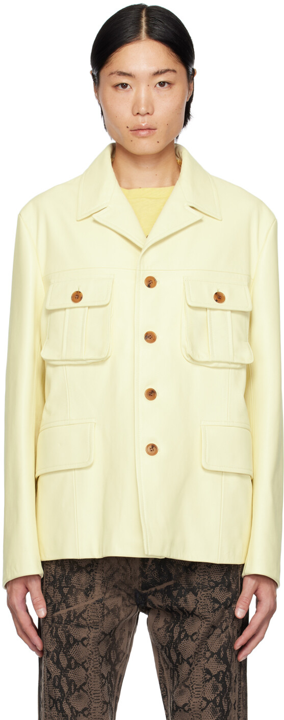 

Желтая кожаная куртка Commission Edition Paul Smith
