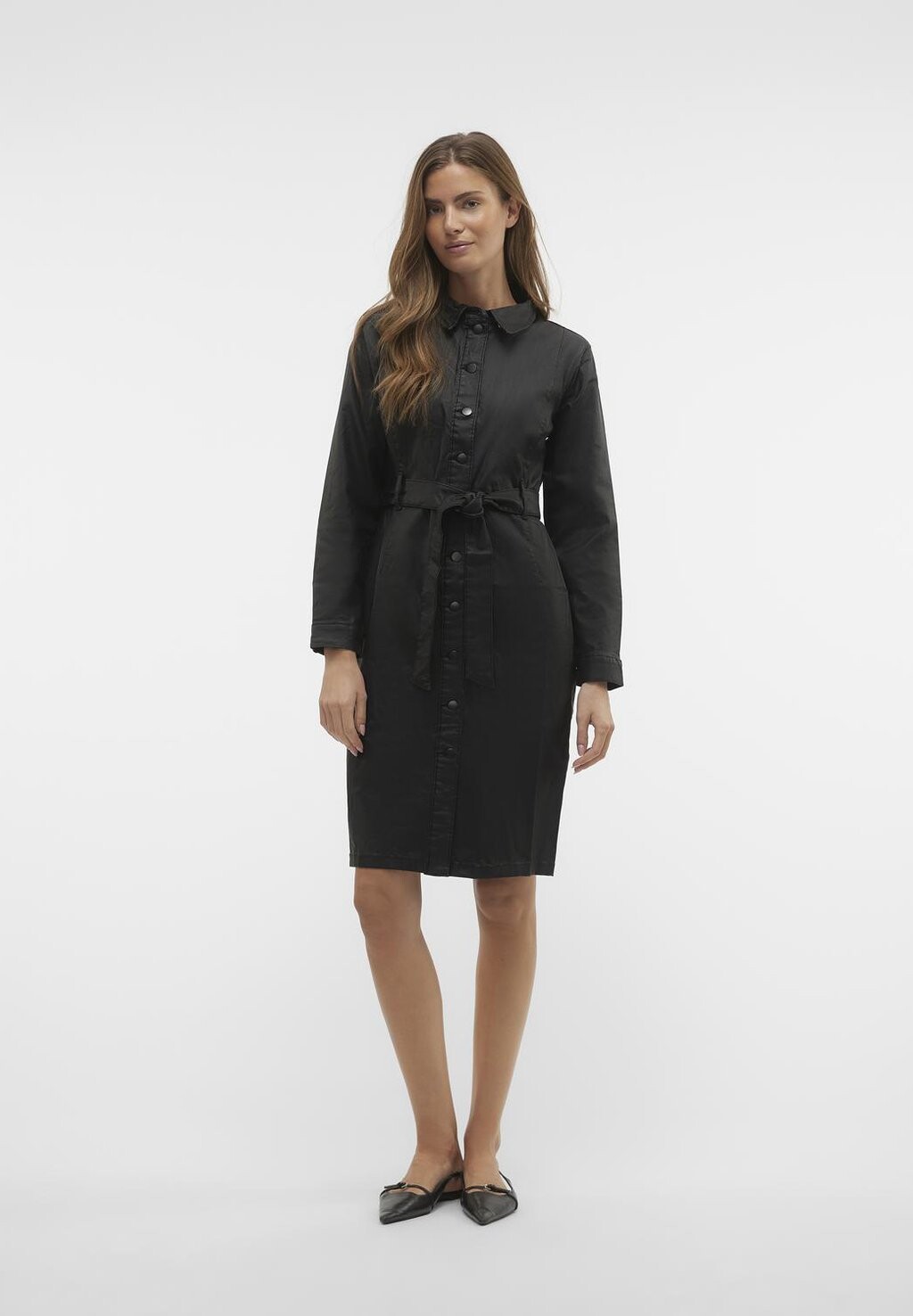 

Платье-рубашка Vmnelly Coated Dress Vero Moda, черный