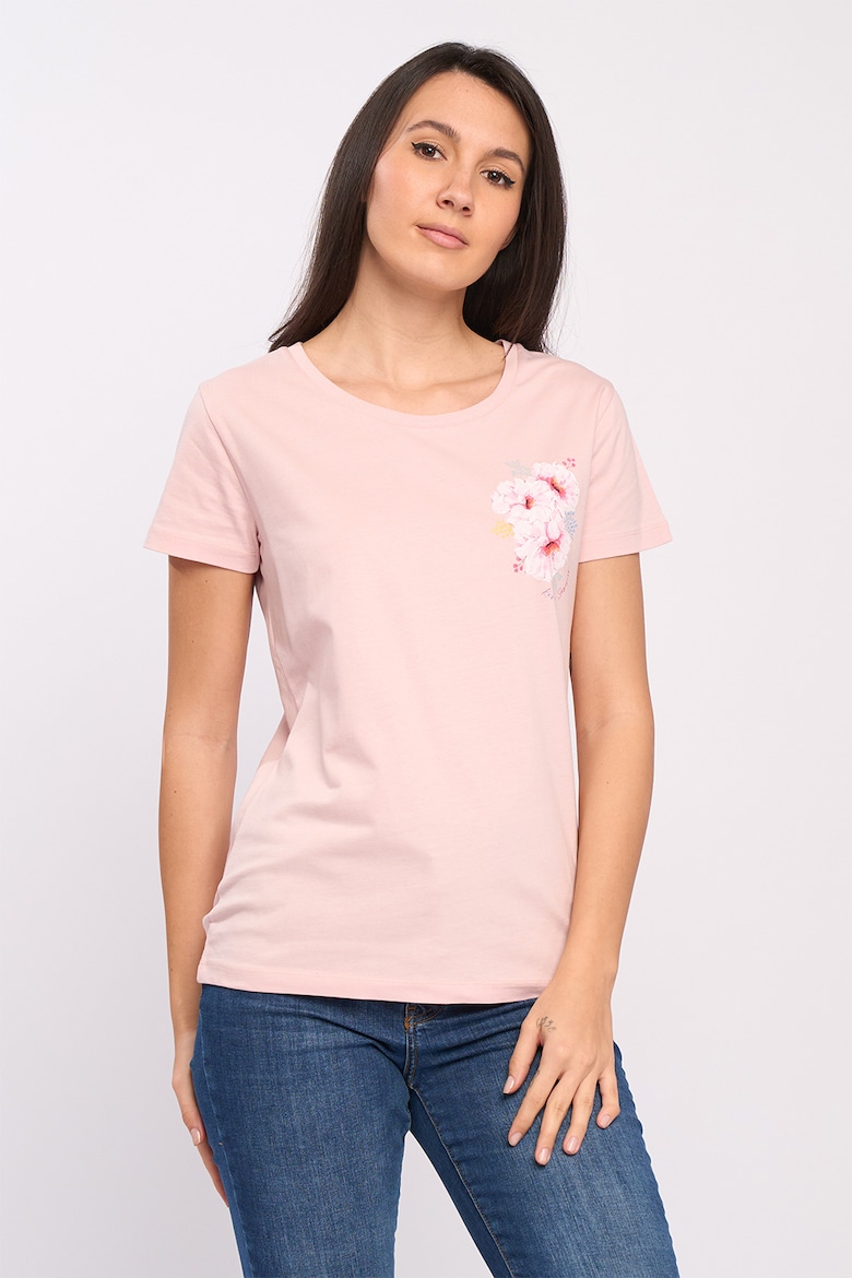 Хлопковая футболка с принтом Kvl By Kenvelo, розовый хлопковая блузка с принтом kvl by kenvelo розовый