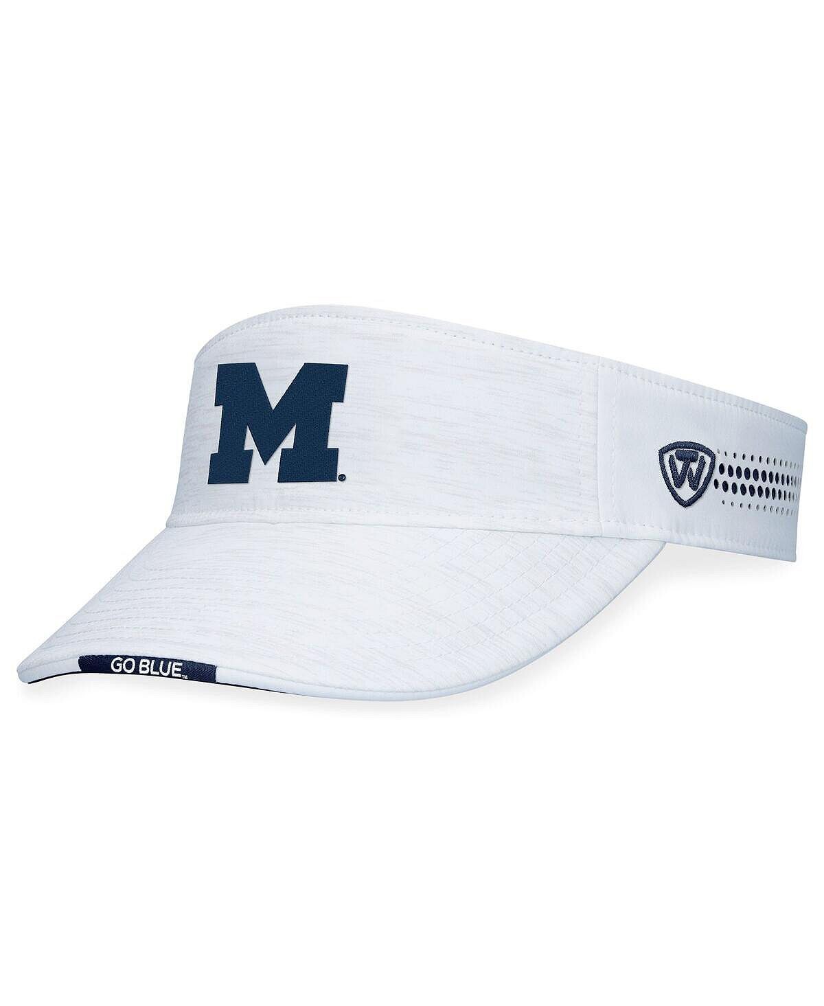 

Мужские белые регулируемые козырьки Michigan Wolverines Flare Top of the World