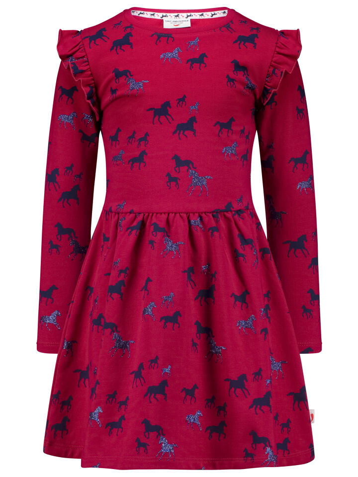 

Платье Salt and Pepper Sweat AOP Glitter Horse, цвет very berry
