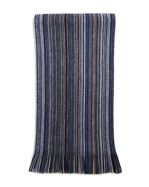 

Шерстяной шарф в разноцветную полоску The Men's Store at Bloomingdale's, цвет Blue