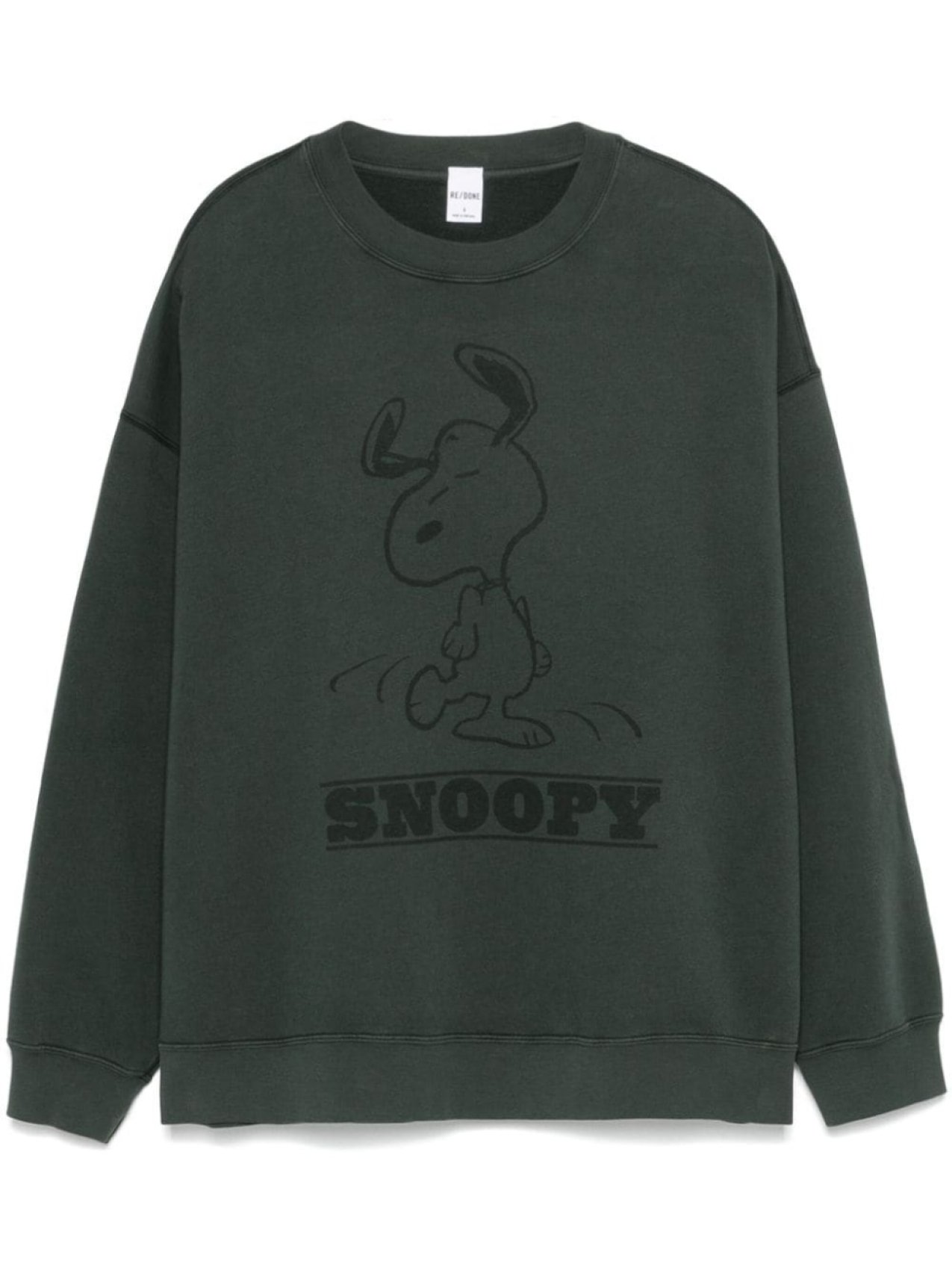 

RE/DONE толстовка Snoopy Dancing, зеленый