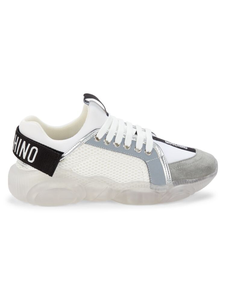 

Кроссовки с цветными блоками и логотипом Moschino Couture!, цвет White Grey
