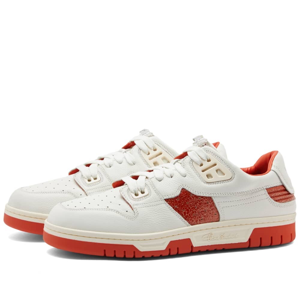 

Кроссовки Acne Studios 08STHLM Low Pop Face, белый/оранжевый