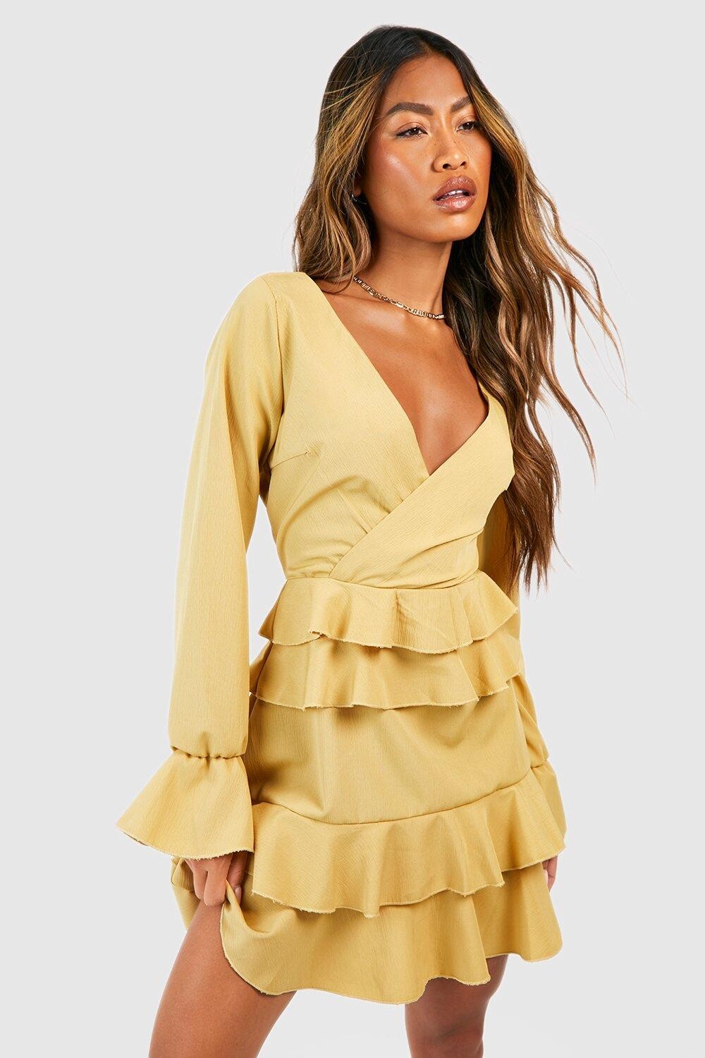 

Платье с окружными платьями Boohoo, оливковый