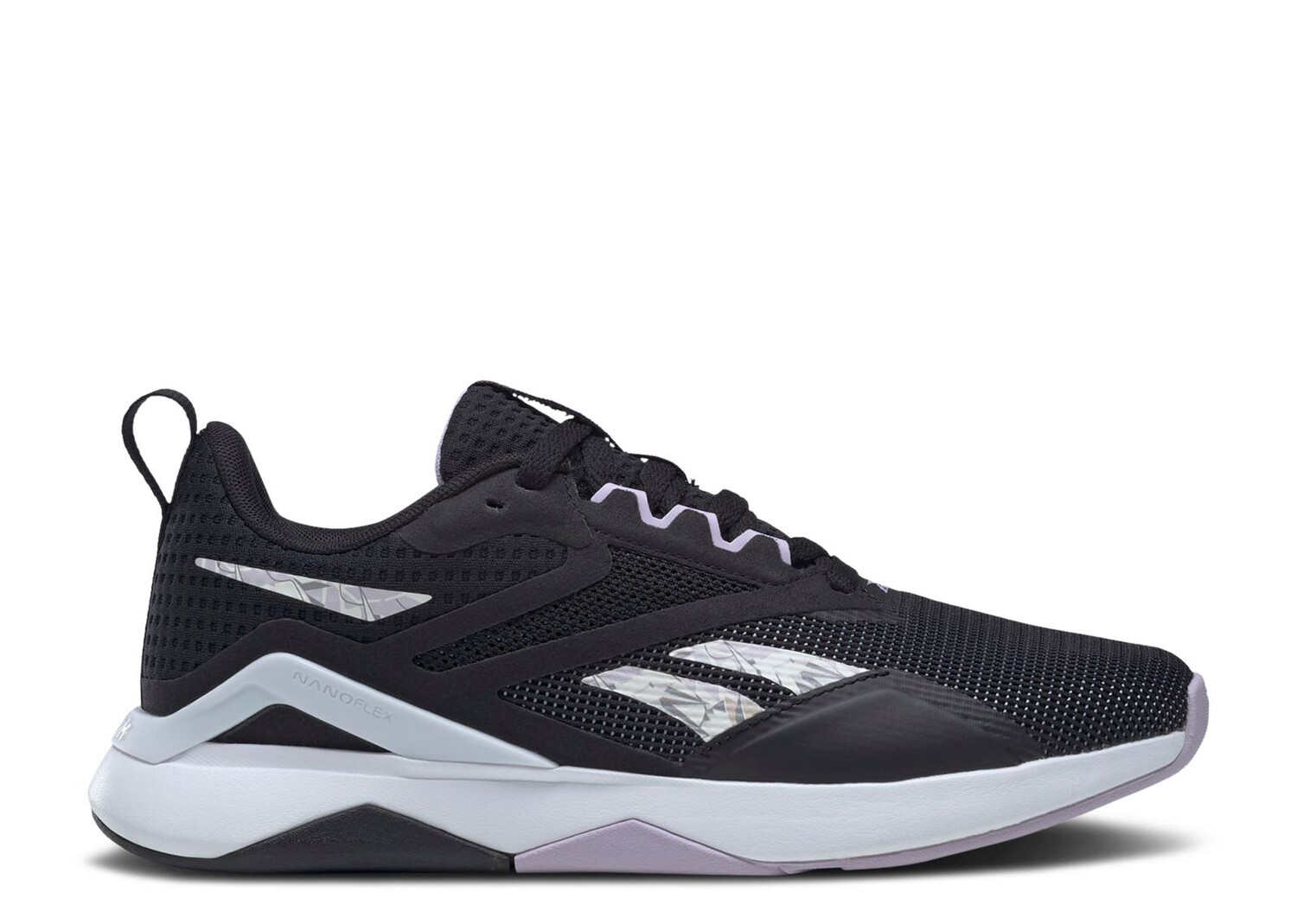 

Кроссовки Reebok Wmns Nanoflex Tr 2.0 'Black Purple Oasis', черный
