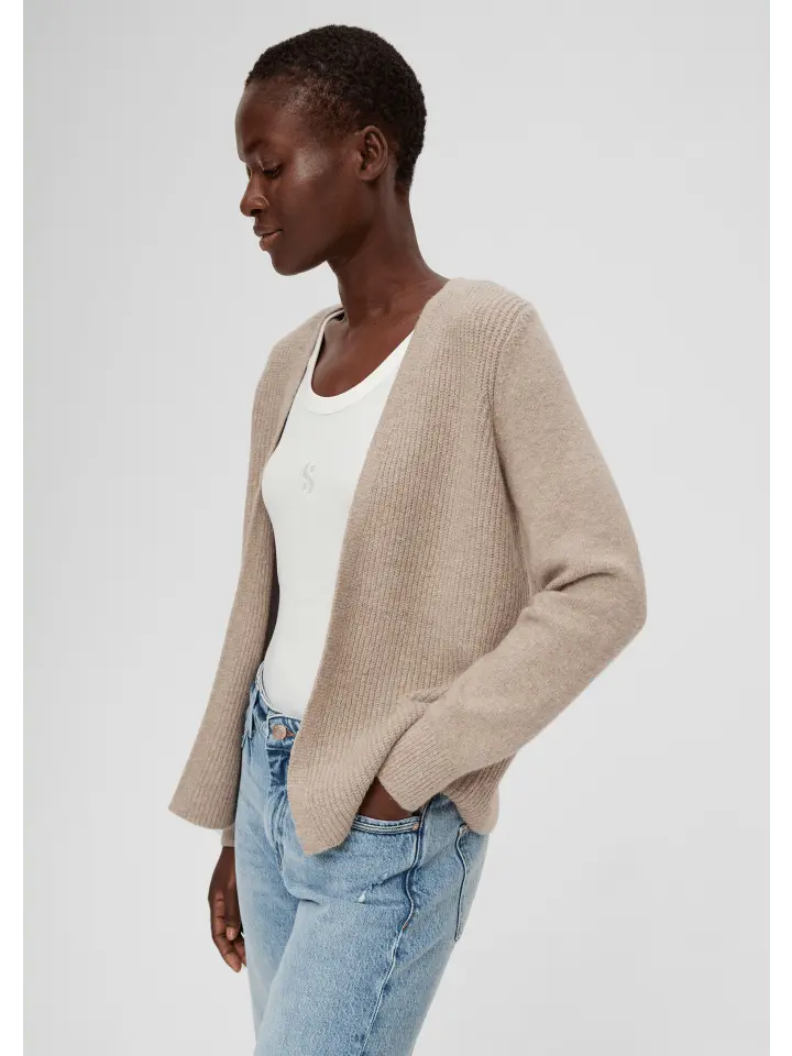 

Кардиган sOliver Strickjacke langarm, коричневый