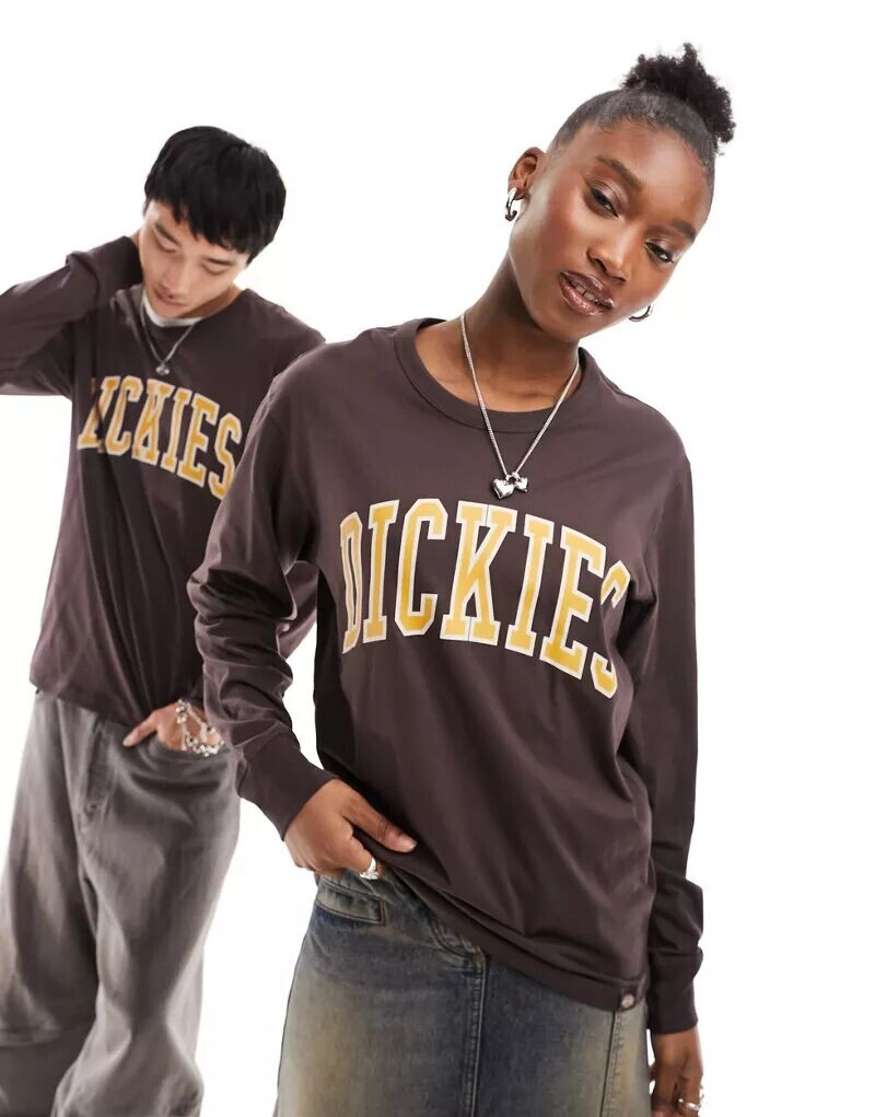 

Коричневая футболка с длинными рукавами Dickies Aitkin