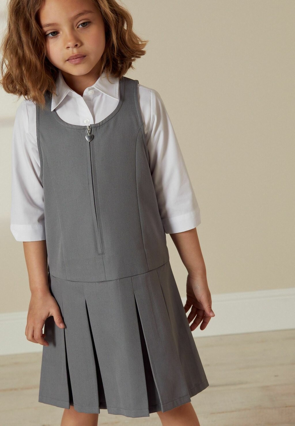 

Платье летнее Zip Front Pinafore Next, цвет light grey