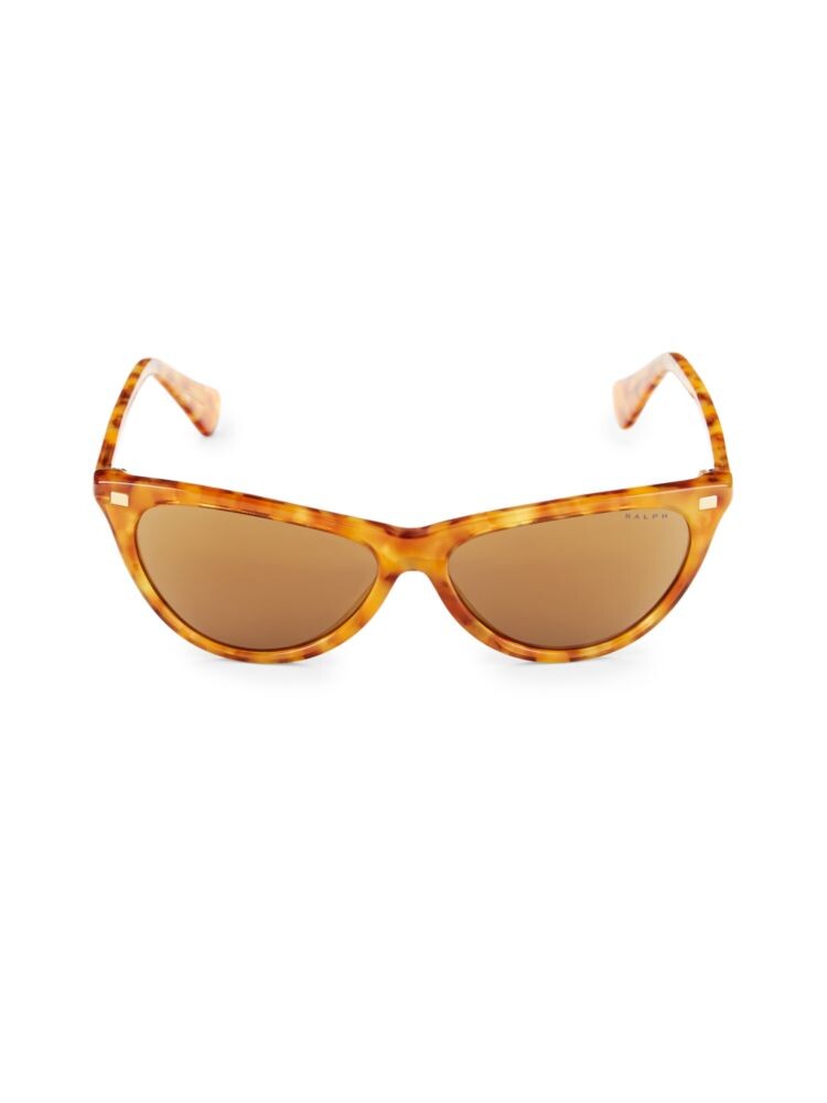 

Солнцезащитные очки «кошачий глаз» 56MM Ralph Lauren, цвет Light Havana