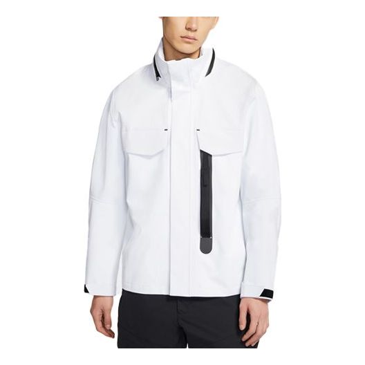 Куртка Nike Sportswear Tech Pack Contrast Sports Hooded Jacket For Men White, белый куртка nike patchwork contrast windproof woven hooded jacket for men grey gray серый