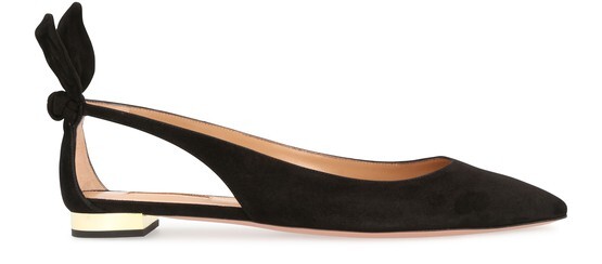 

Балетки с галстуком-бабочкой Aquazzura, черный