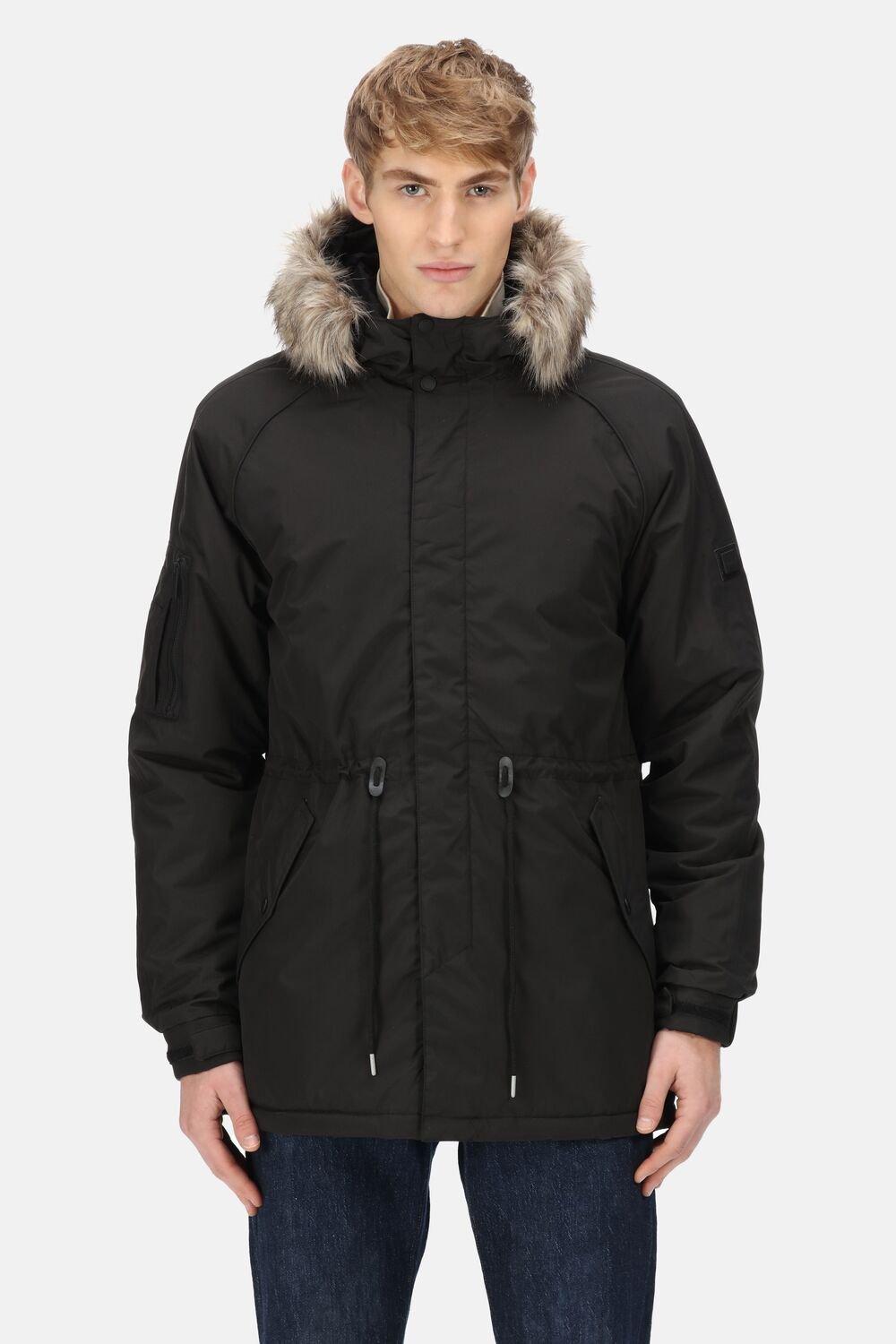 Водонепроницаемая парка для походов Salinger III Isotex Regatta, черный мужское надувное пальто темно синяя мужская куртка на белом утином пуху теплая зимняя куртка пальто мужское повседневное высококачестве