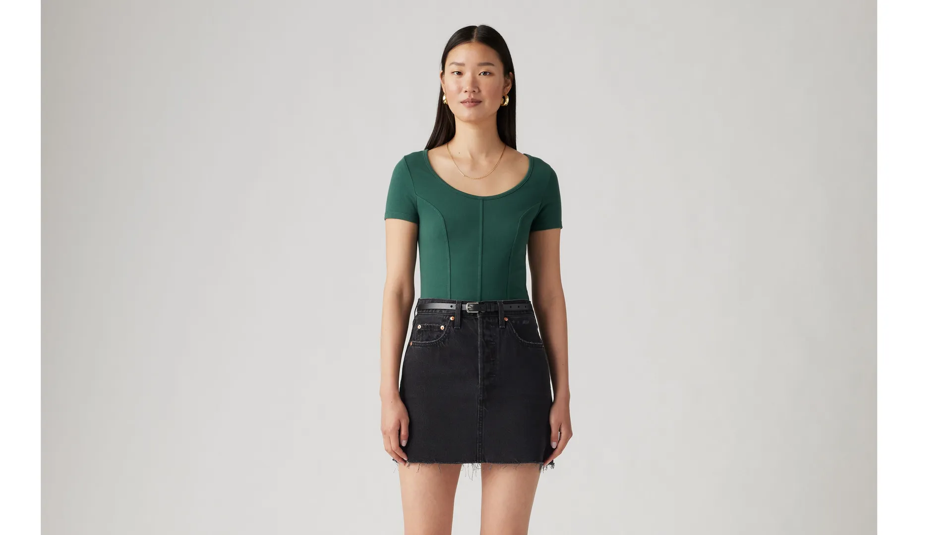 

Футболка с корсетом «Марс» Levi's, цвет Bistro Green