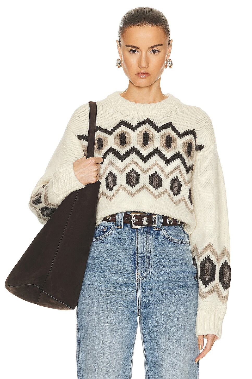 

Свитер Ganni Long Sleeve, цвет Egret