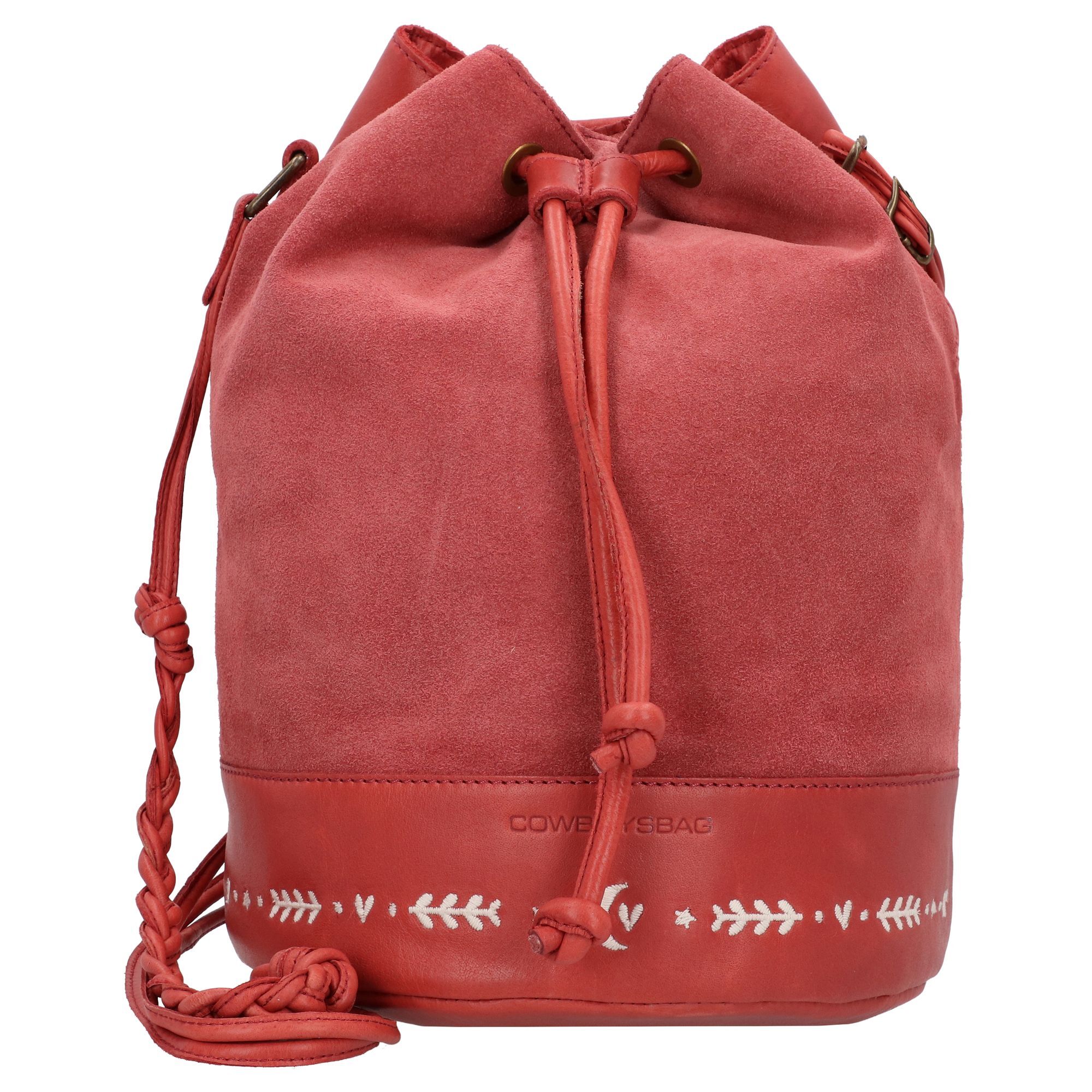 Сумка через плечо Cowboysbag Beuteltasche Leder 22 cm, красный цена и фото