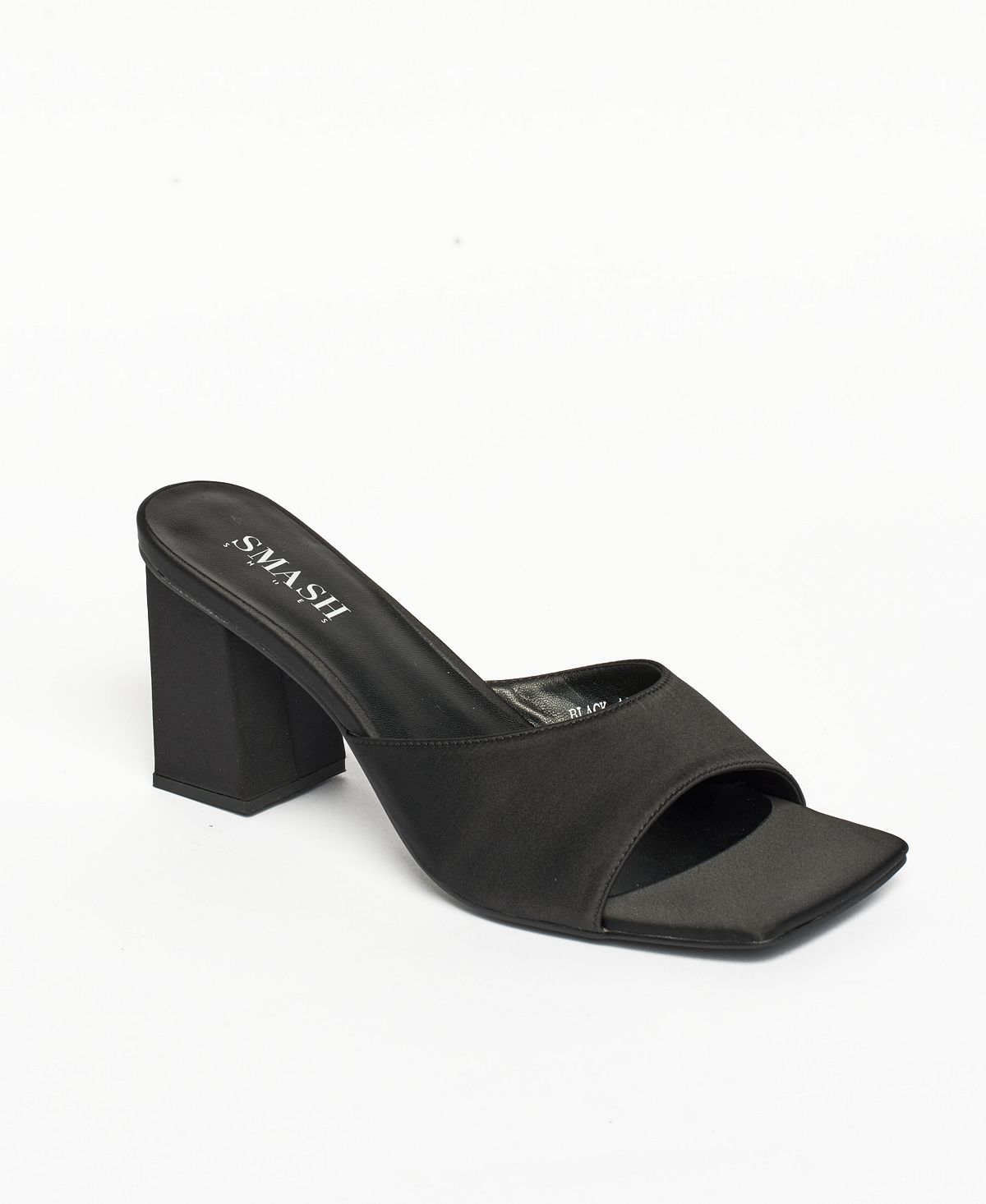 Женские сандалии-мюли «Jennifer Block Heels» — расширенные размеры 10–14 SMASH Shoes, черный