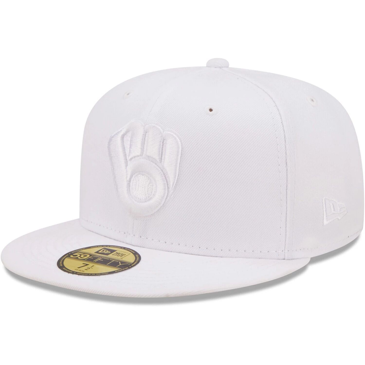 

Мужская приталенная кепка New Era Milwaukee Brewers White on White 59FIFTY