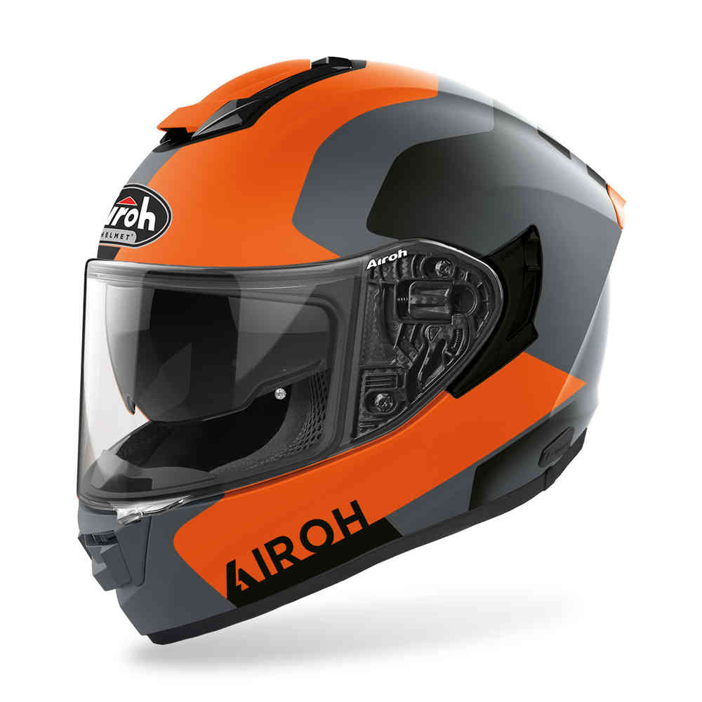 ST.501 Док-шлем Airoh, черный матовый/оранжевый шлем типа st 501 airoh желтый матовый
