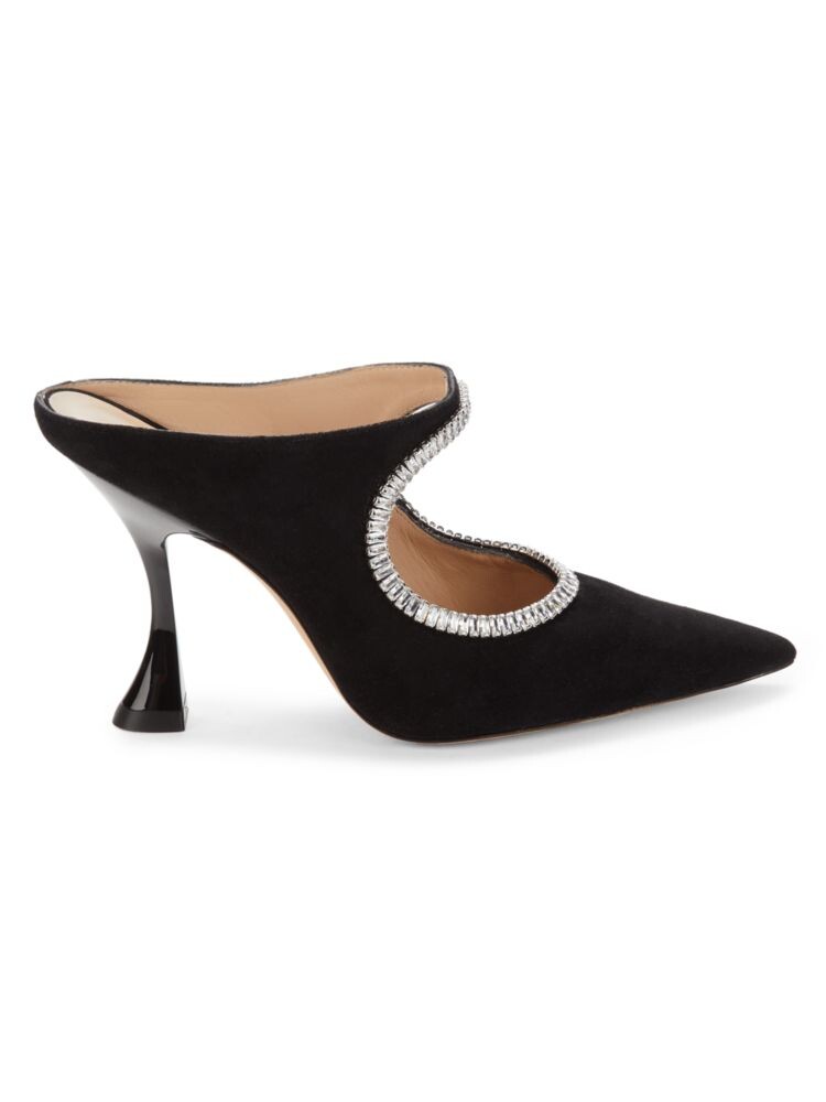 

Замшевые мюли Xcurve с заостренным носком и украшением Stuart Weitzman, черный