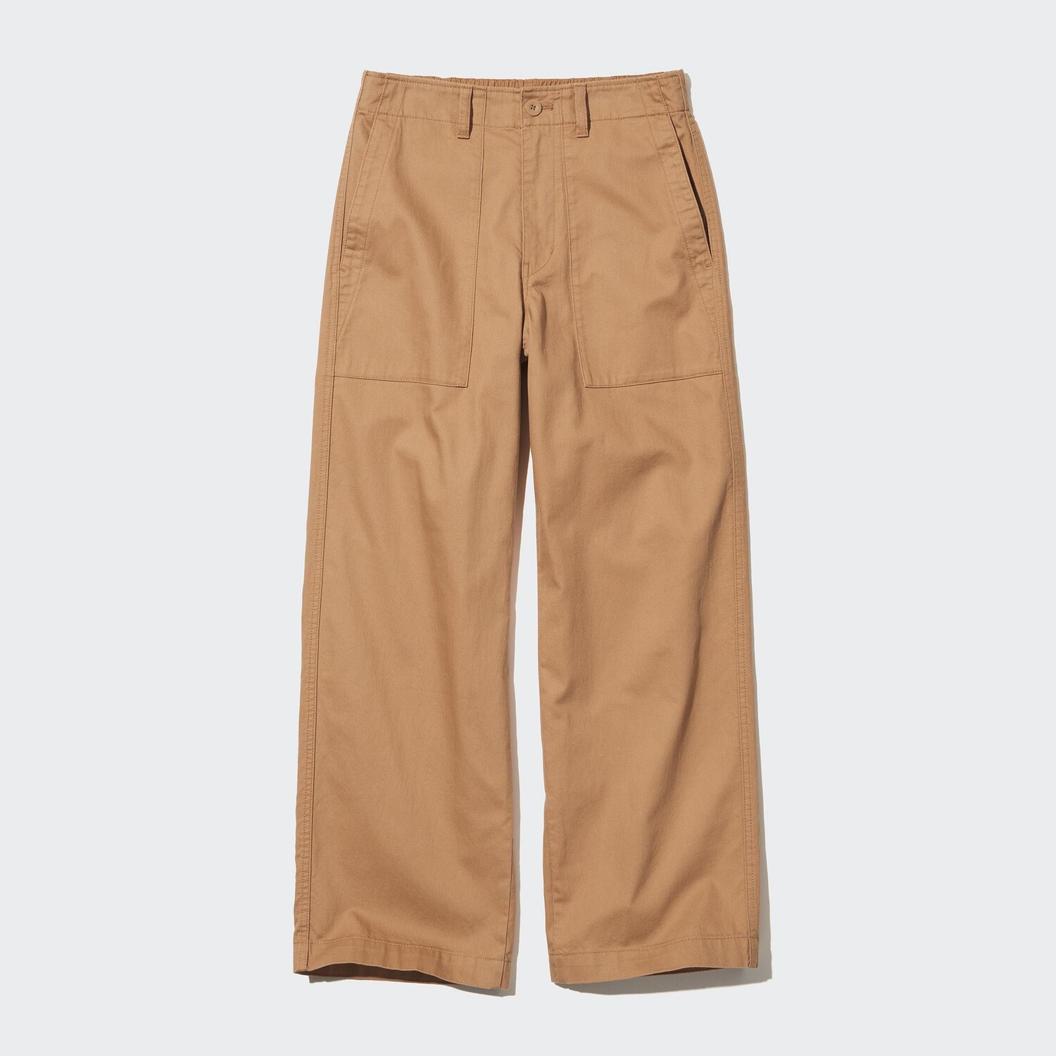 

Широкие брюки baker UNIQLO, бежевый