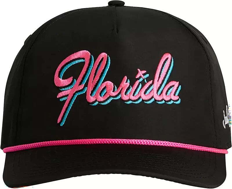 Мужская кепка для гольфа Bad Birdie Florida Rope, черный/розовый