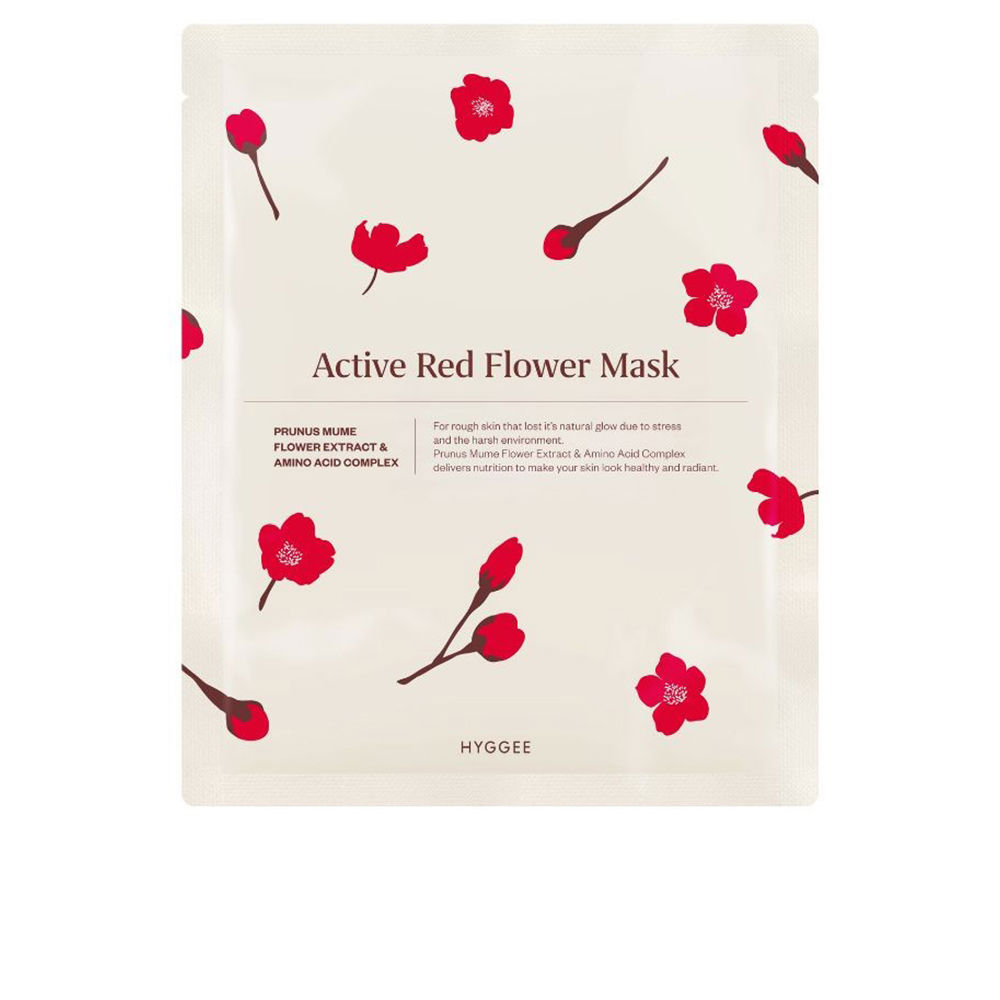 Маска для лица Active red flower mask Hyggee, 35 мл маска для сияния кожи hyggee active red flower mask 1 шт