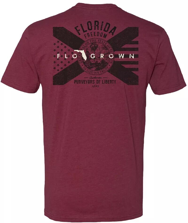 

Мужская футболка Flogrown с коротким рукавом и флагом свободы