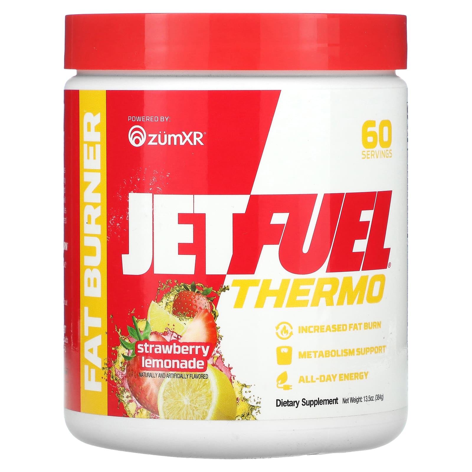 

JetFuel Thermo, сжигатель жира, клубничный лимонад, 384 г (13,5 унции), GAT