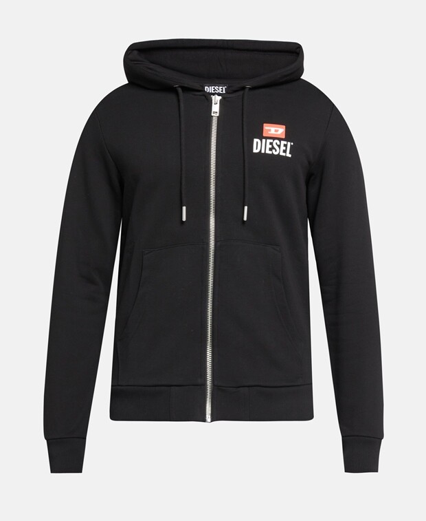 

Толстовка с капюшоном Diesel, черный