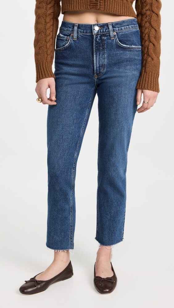 

Джинсы AGOLDE Kye Mid Rise Straight Crop