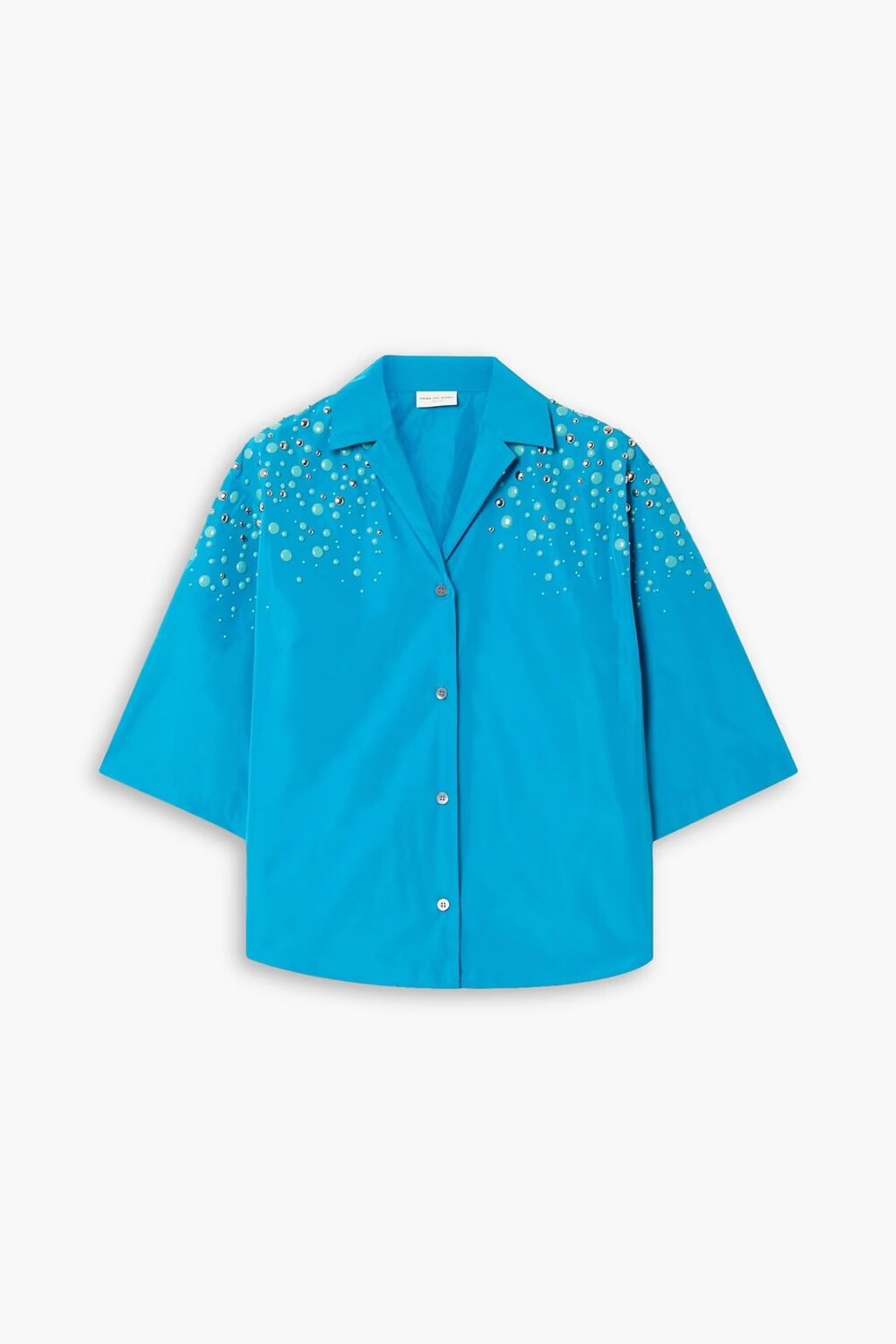 

Рубашка Cala из поплина с заклепками Dries Van Noten, бирюзовый