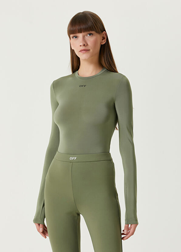 

Футболка с длинным рукавом Off-White, хаки