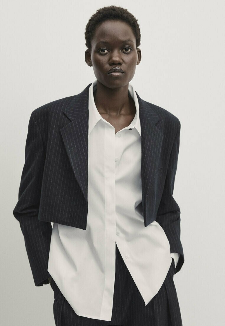 

Куртка Massimo Dutti, черный синий деним