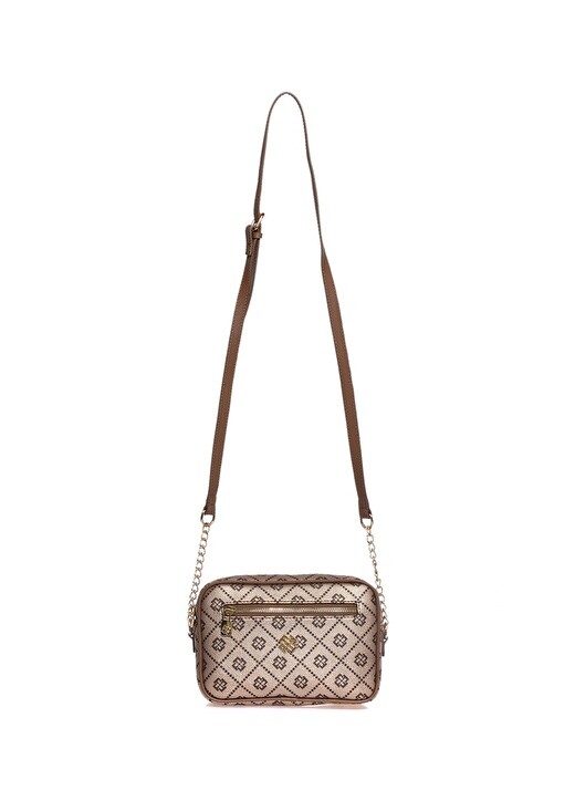 

Золотая женская сумка через плечо на молнии Fossil