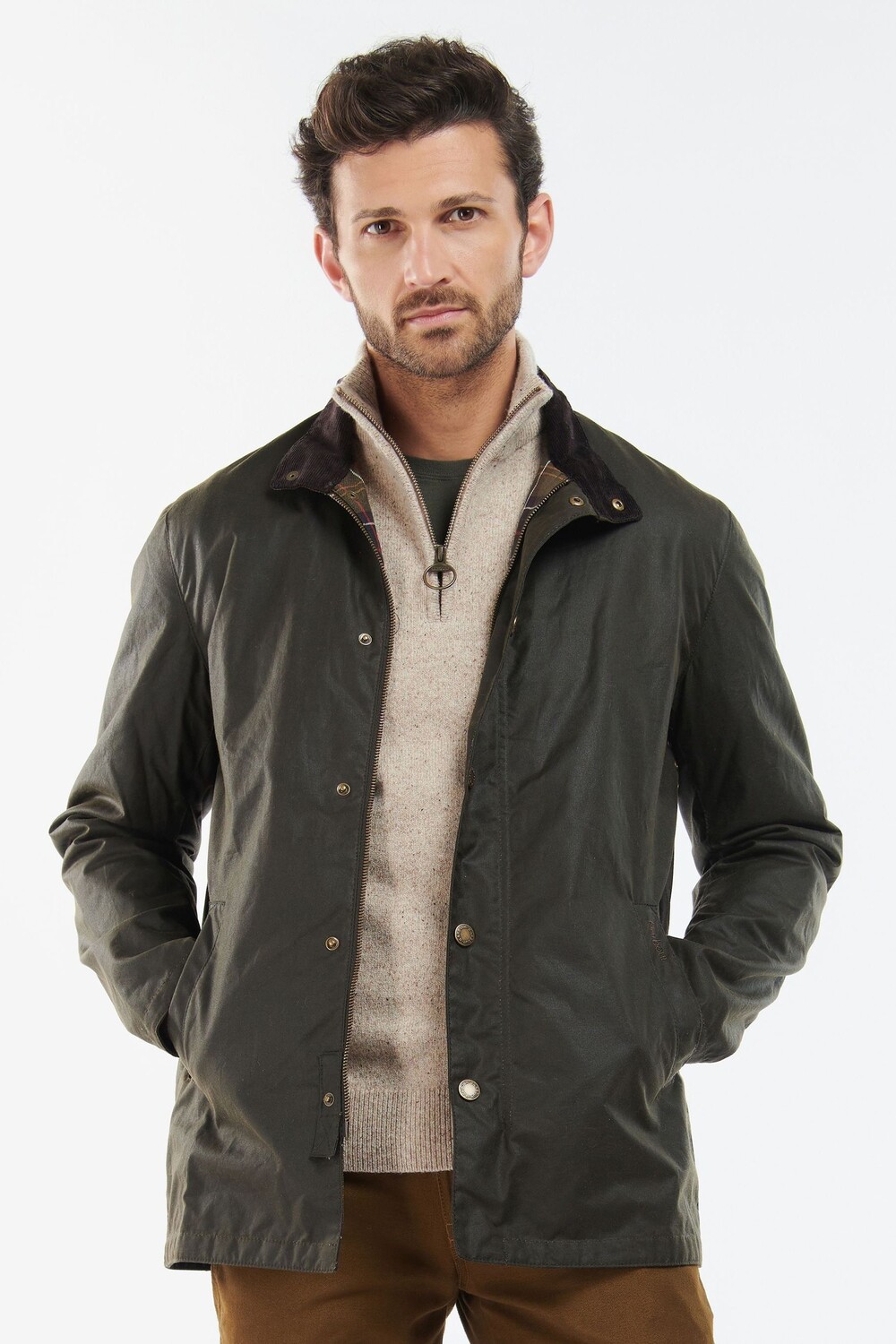 

Эвелар вощеная куртка Barbour, зеленый