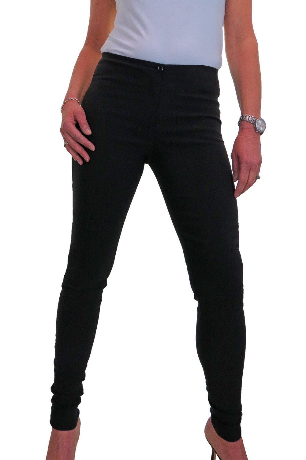 Умные узкие эластичные брюки Paulo Due, черный женские эластичные брюки для конного спорта однотонные брюки с карманами для подтяжки бедер 50%