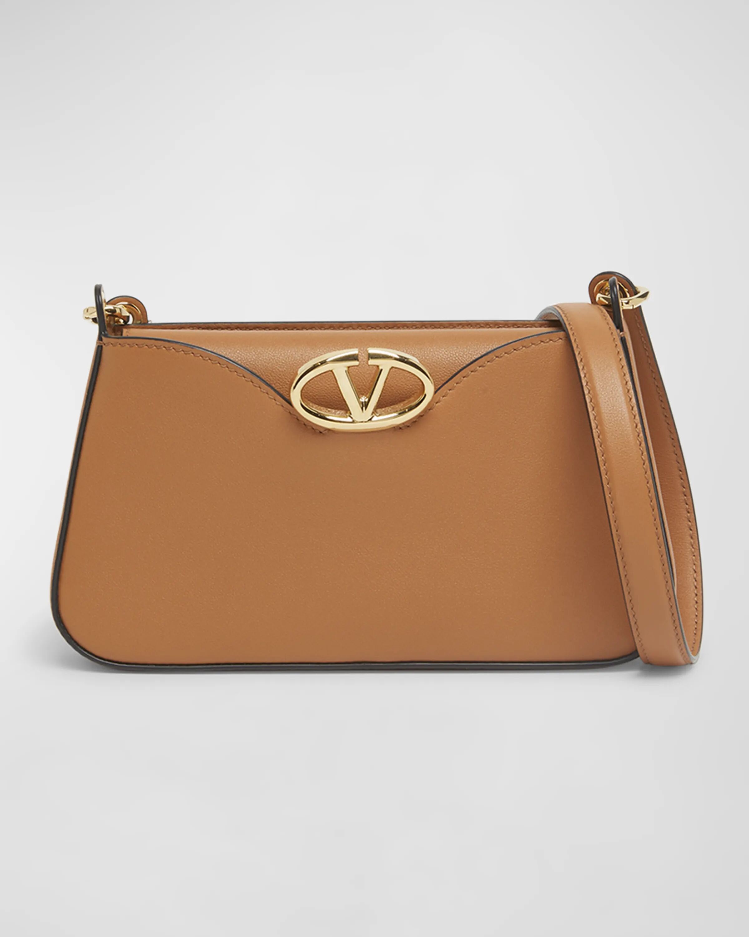 

Сумка через плечо The Bold VLOGO из телячьей кожи Valentino Garavani, цвет Almond Beige