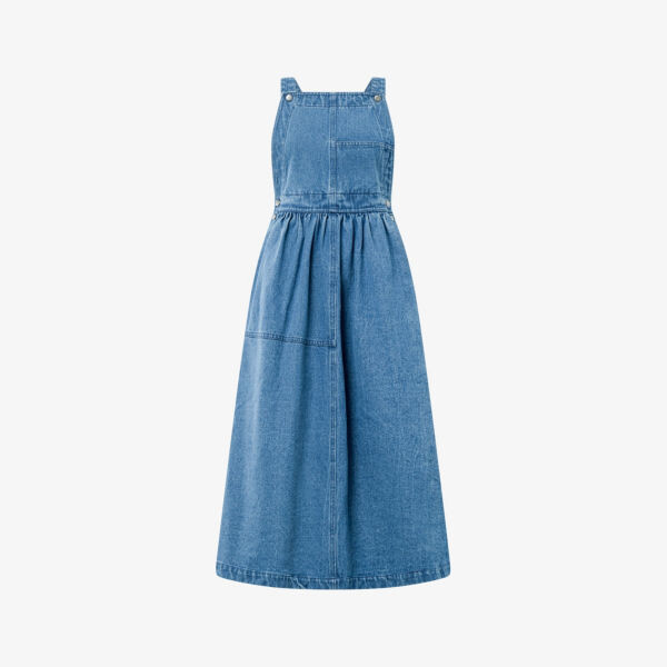 

Джинсовое платье миди свободного кроя calais Nue Notes, цвет denim blue