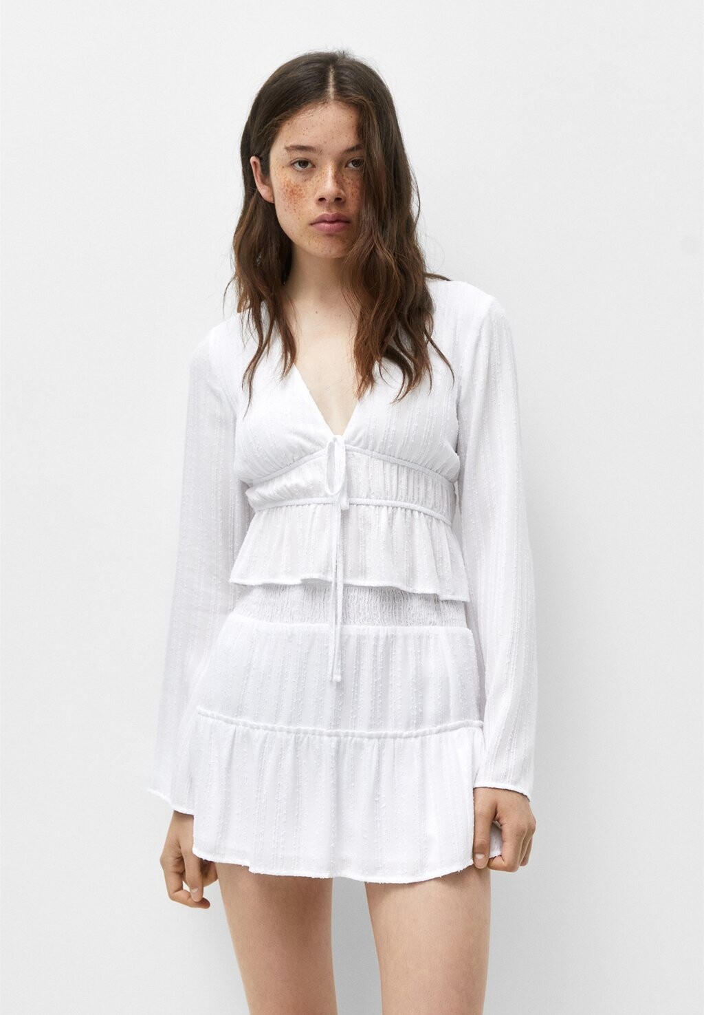 

Мини-юбка PULL&BEAR, белый